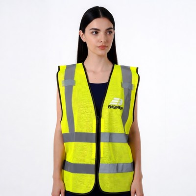 Woman wearing yellow safety vest