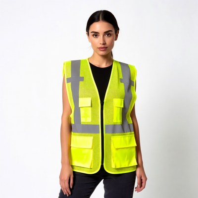 Woman wearing yellow safety vest