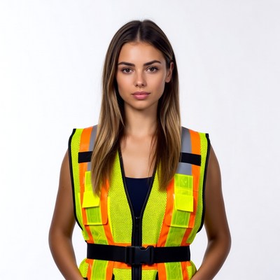 Woman in yellow safety vest