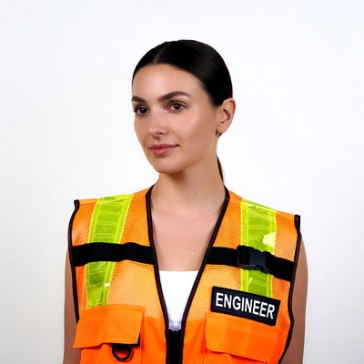 Female engineer in safety vest