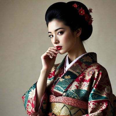 Japanese woman in kimono