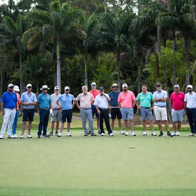 Group of men on golf course