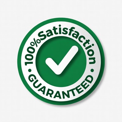 100% Satisfaction Guaranteed Green Badge