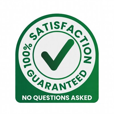 100% Satisfaction Guaranteed Badge