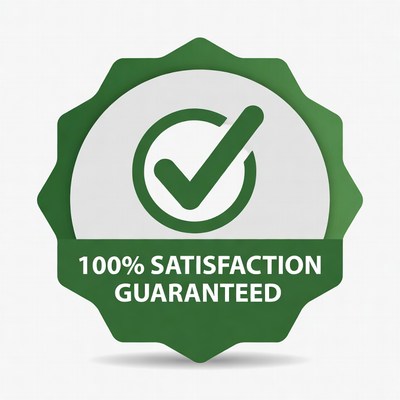 100% Satisfaction Guaranteed Green Badge