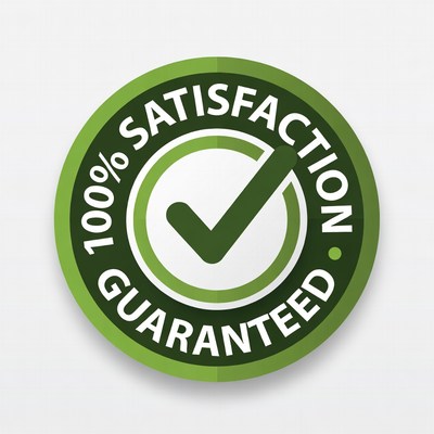 100% Satisfaction Guaranteed Green Badge
