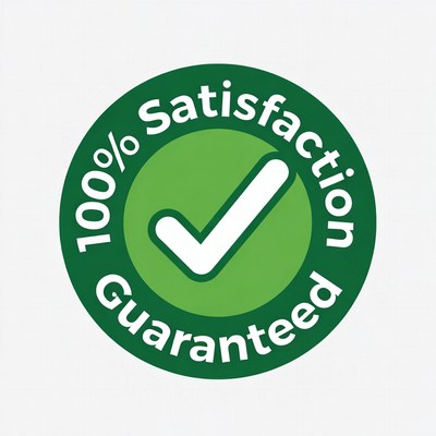 100% Satisfaction Guaranteed Green Badge