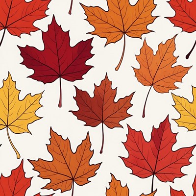 Red and orange maple leaves pattern