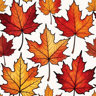 Autumn Maple Leaves Pattern