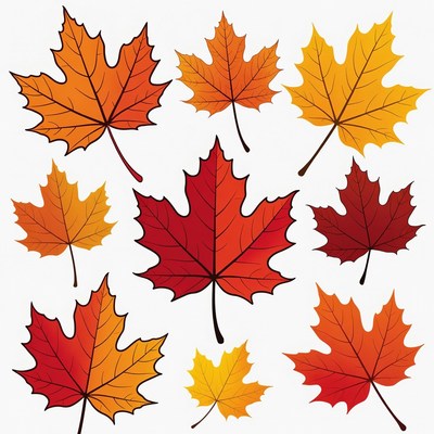 Autumn Maple Leaves Clipart
