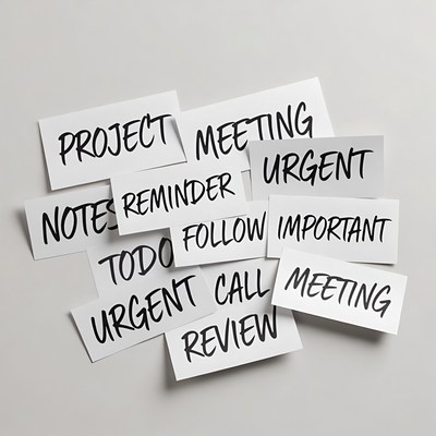 Scattered Sticky Notes with Tasks