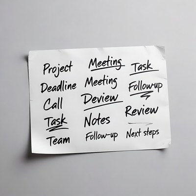Sticky Notes with Project Tasks