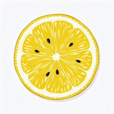 Sliced Lemon Illustration