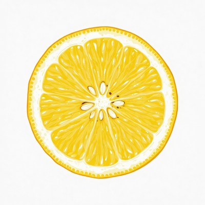 Sliced Lemon Illustration