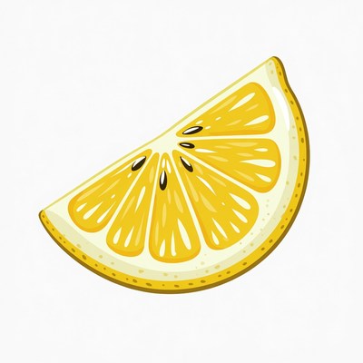 Sliced Lemon Illustration