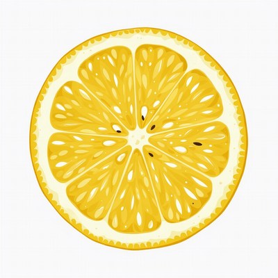 Sliced Lemon Illustration
