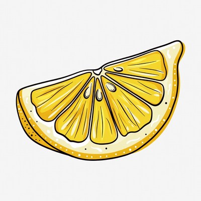 Sliced Lemon Illustration