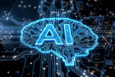 Glowing AI Brain Circuitry