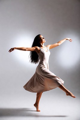 Woman performing ballet pose