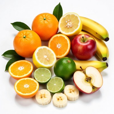 Fresh Oranges Lemons Limes Bananas Apples