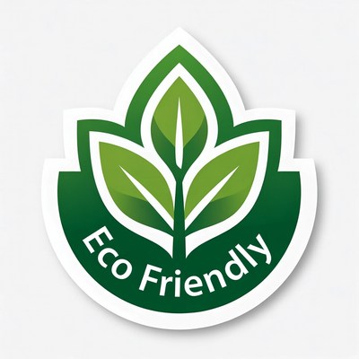 Eco Friendly Green Leaf Badge