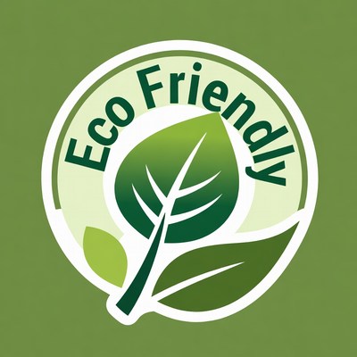 Eco Friendly Green Leaf Badge