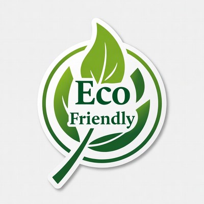 Eco Friendly Green Leaf Sticker