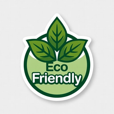 Eco Friendly Leaves Badge