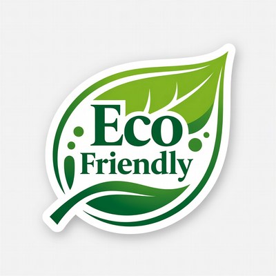 Eco Friendly Green Leaf Sticker