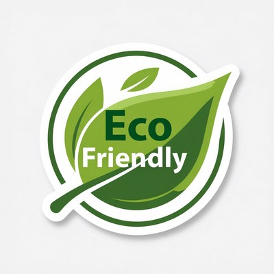 Eco Friendly Green Leaf Sticker