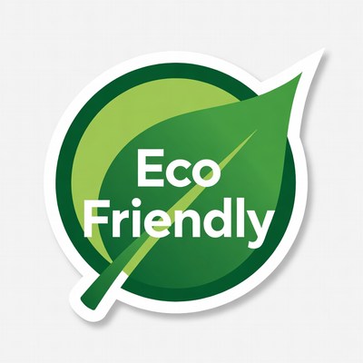 Eco Friendly Green Leaf Sticker