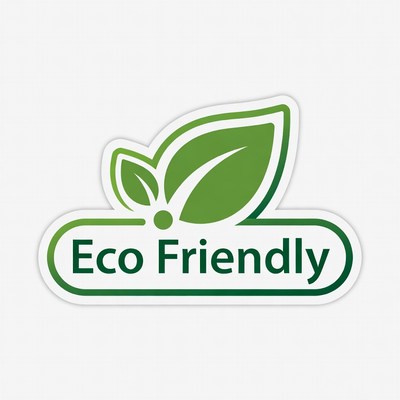 Eco Friendly Green Leaf Sticker
