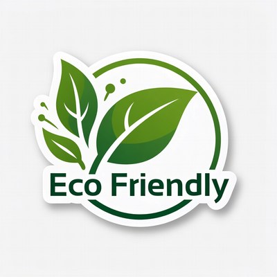 Eco Friendly Green Leaf Sticker