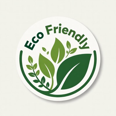 Eco Friendly Green Leaf Badge