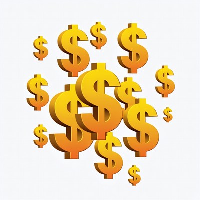 Golden Dollar Signs Clipart