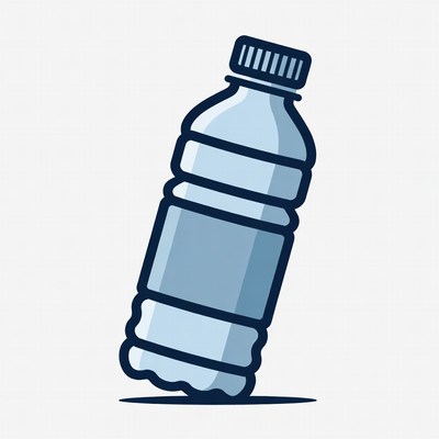 Blue Water Bottle Illustration