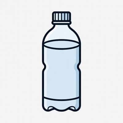 Plastic Water Bottle Illustration
