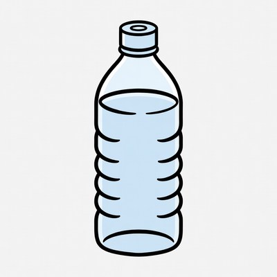 Blue Water Bottle Illustration