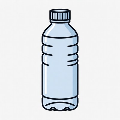 Blue Water Bottle Illustration