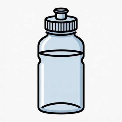 Blue Water Bottle Illustration