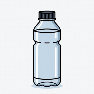 Clear Water Bottle Illustration