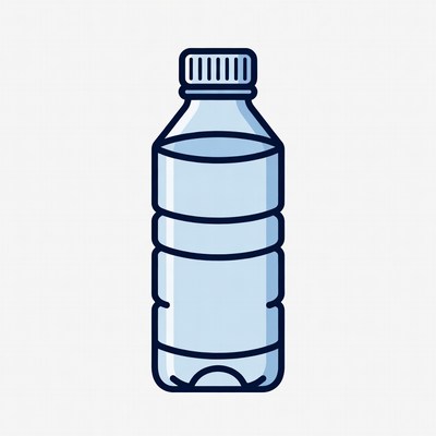 Blue Water Bottle Illustration