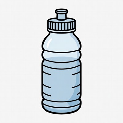 Blue Water Bottle Illustration
