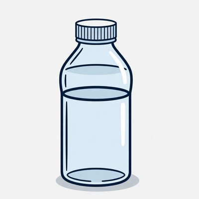 Clear Glass Water Bottle