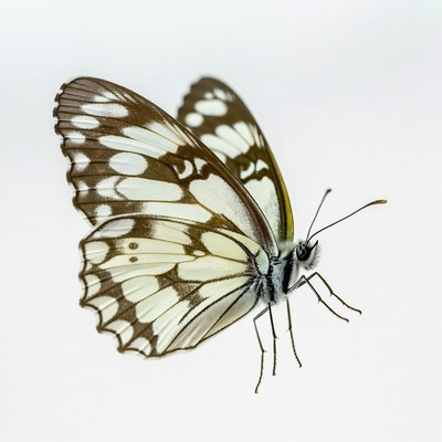 White butterfly with black spots