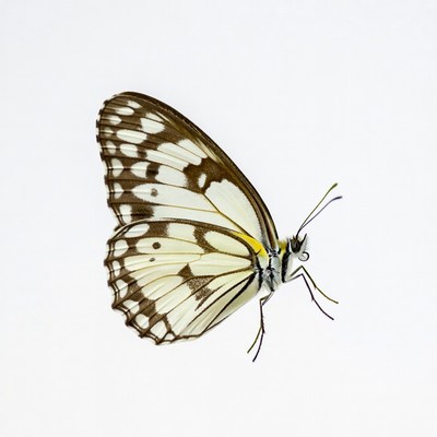 White butterfly with black spots