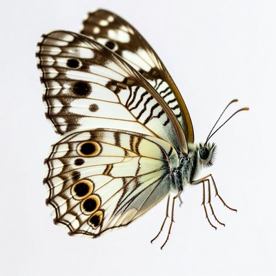 White butterfly with black spots