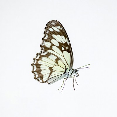 White butterfly with black spots
