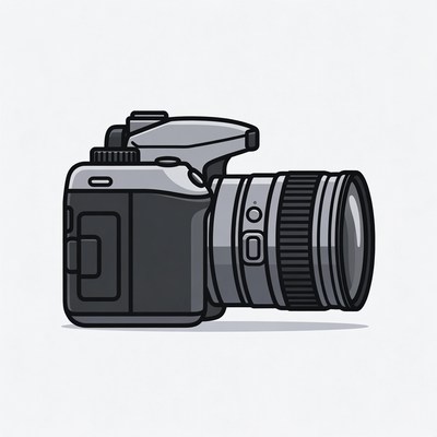 Digital SLR Camera Illustration