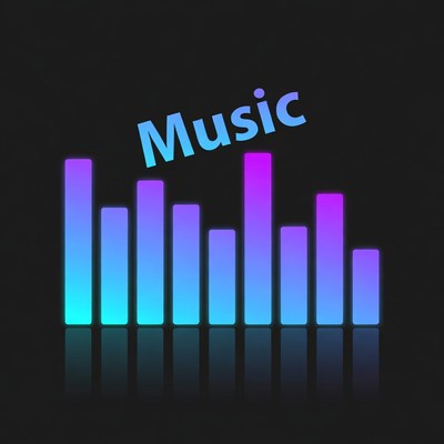 Glowing Music Equalizer Bars
